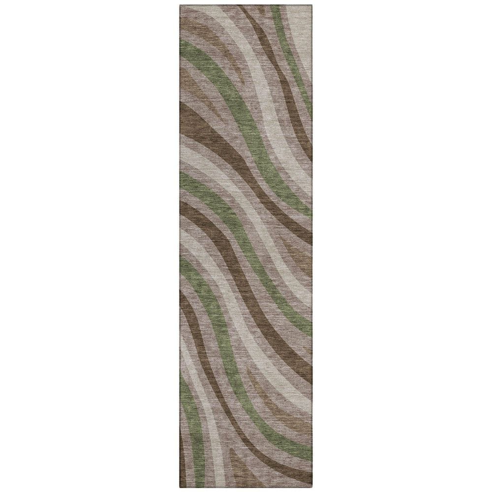 Chantille Machine Washable Indoor/Outdoor Abstract ACN2490 Chocolate 2 ft. x 7 ft. Runner Rug price history on PriceWatchPro