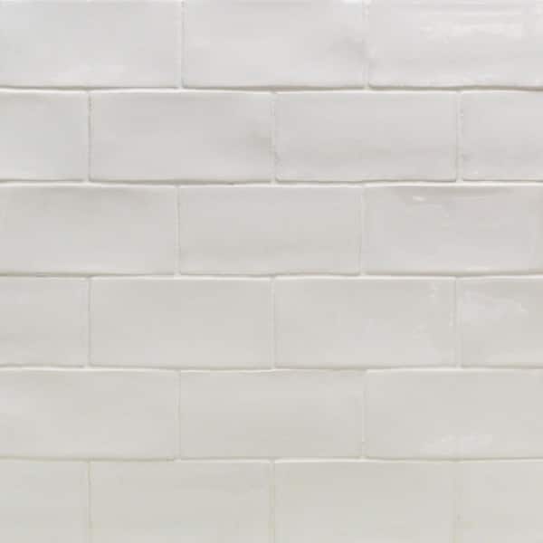 Ivy Hill Tile Catalina White 3 in. x 6 in. Polished Ceramic Subway Wall Tile (5.38 sq. ft./case)