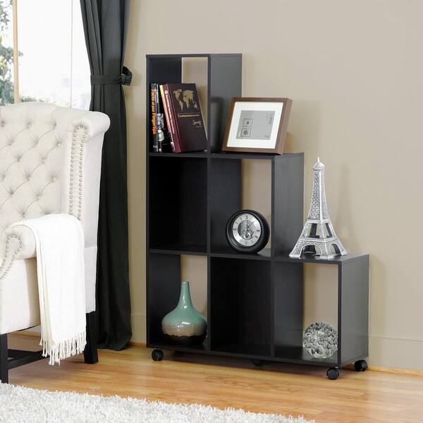Baxton Studio Hexham Dark Brown Wood Open Bookcase