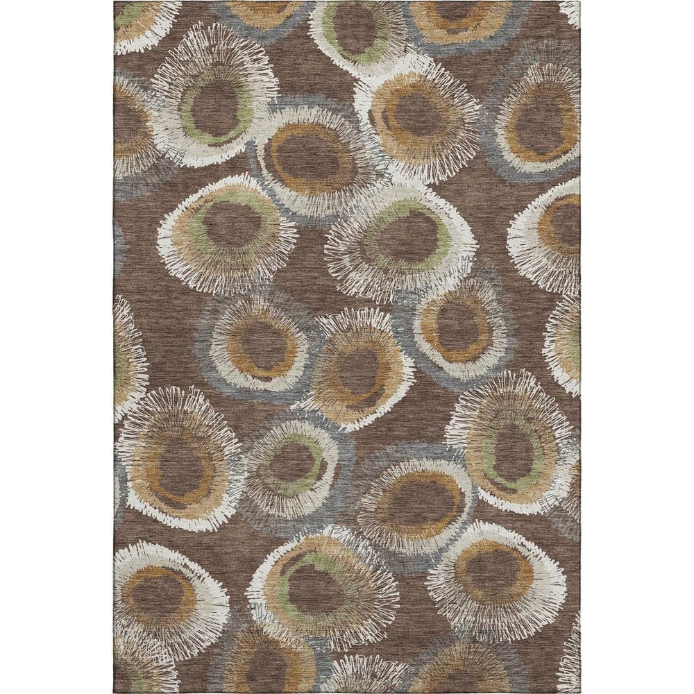 Mayfield Premium Machine Washable Abstract AMF2278 Brown 10 ft. x 14 ft. Area Rug price history on PriceWatchPro
