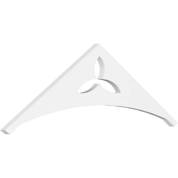 Ekena Millwork 1 in. x 36 in. x 12 in. (8/12) Pitch Naple Gable Pediment Architectural Grade PVC Moulding
