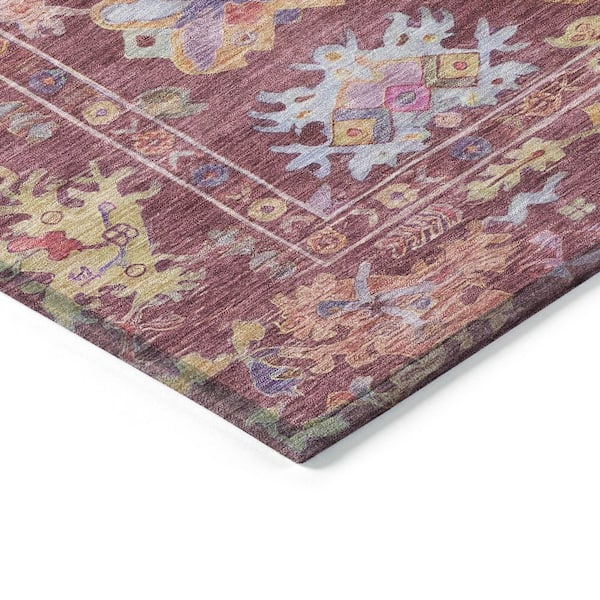 Chantille Machine Washable Indoor/Outdoor Abstract ACN2234 Burgundy 8 ft. x 10 ft. Area Rug