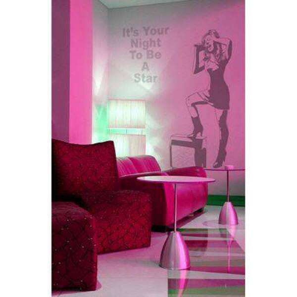 Sudden Shadows 45 in. x 24 in. It's Your Night To Be A Star Wall Decal