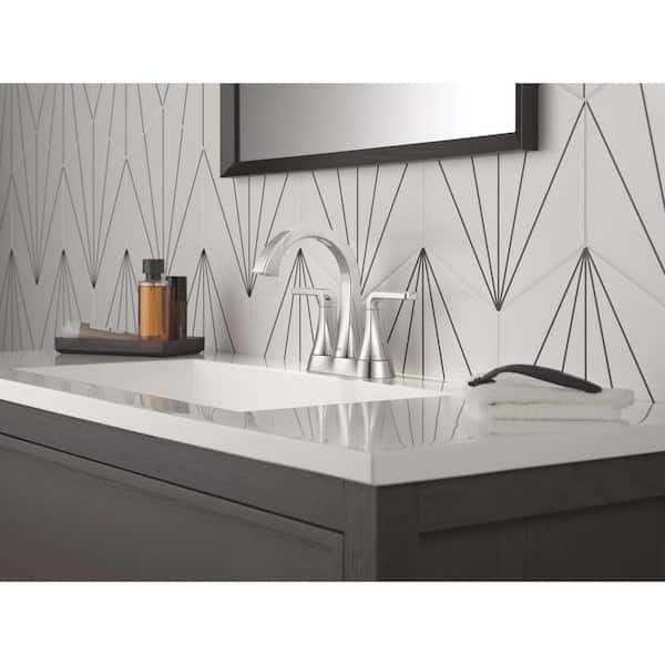 Delta Lineax 4 in. Centerset Double Handle Bathroom Sink Faucet in
