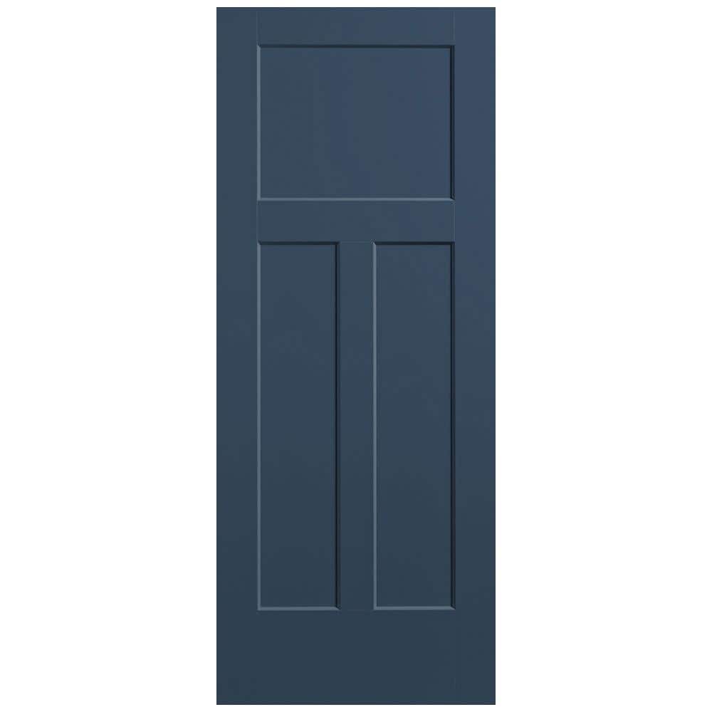 32 in. x 80 in. 3-Panel Winslow Single Bore Hollow Core Night Tide Molded Composite Interior Door Slab price history on PriceWatchPro