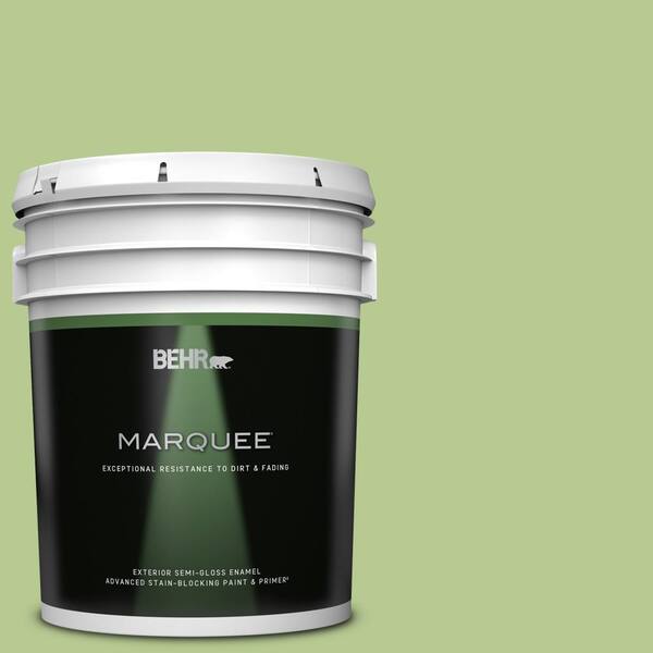 BEHR MARQUEE 5 gal. #420D-4 Marsh Fern Semi-Gloss Enamel Exterior Paint & Primer
