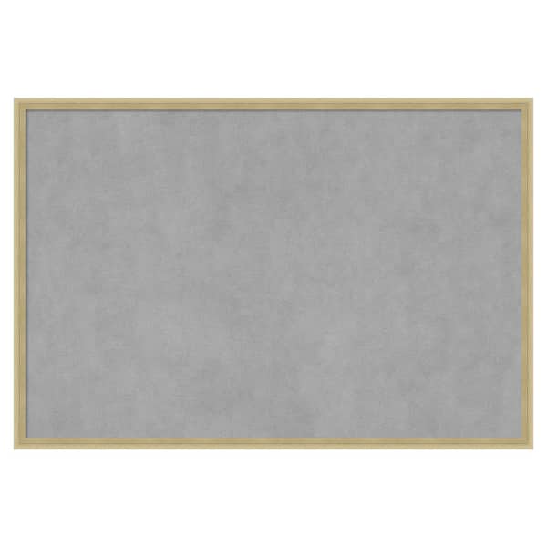 Amanti Art Lucie Champagne 37 in. x 25 in Framed Magnetic Board