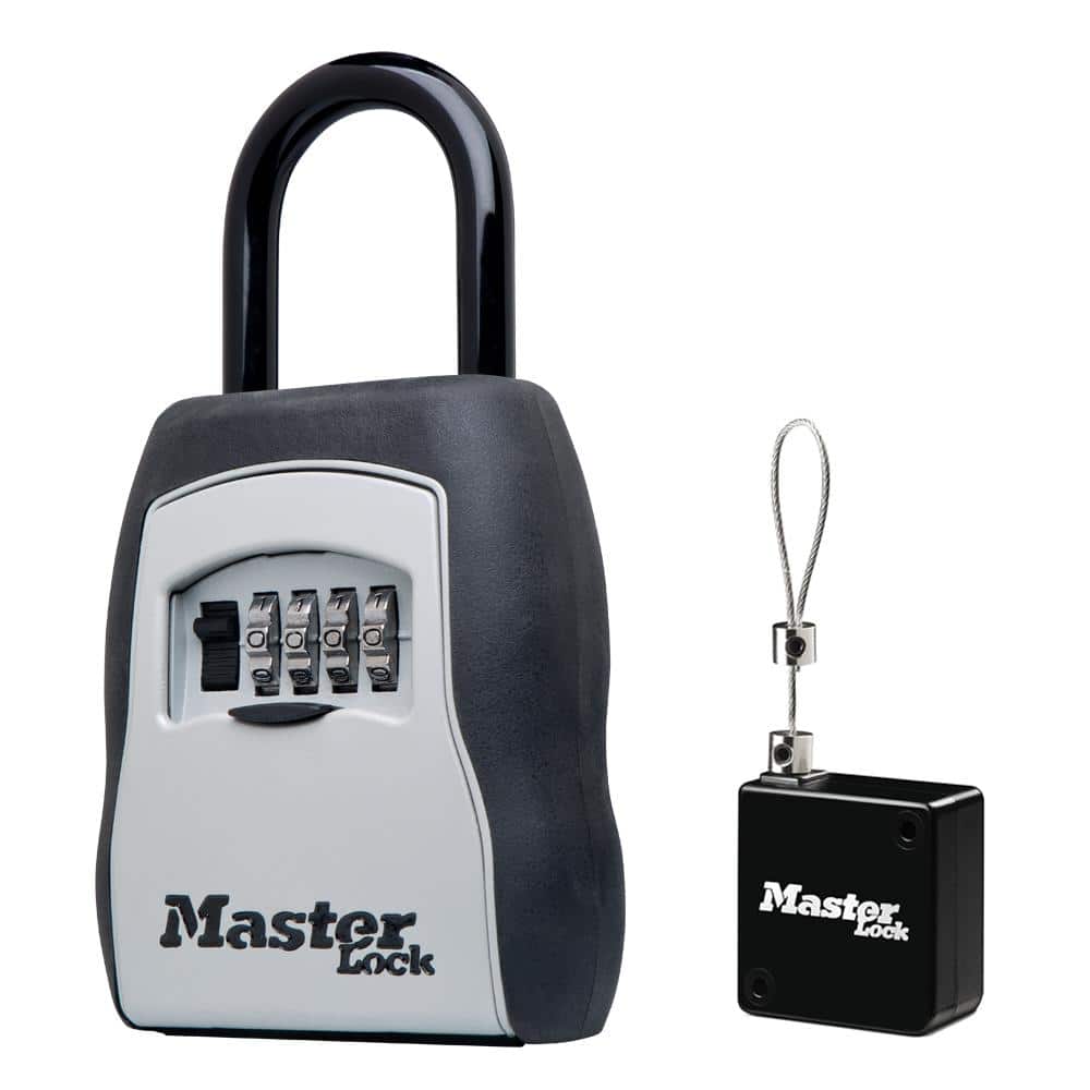 Master Lock 大型デジタルコンビネーションセーフ Master Lock Lock Box, Resettable Combination Dials with Tether
