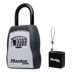Set Your Own Combination Portable Lock Box and Retractable Key Tether