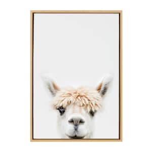 Sylvie Alpaca Bangs 1-Piece Natural Framed Canvas Art Print, 33.00 in. x 23.00 in.