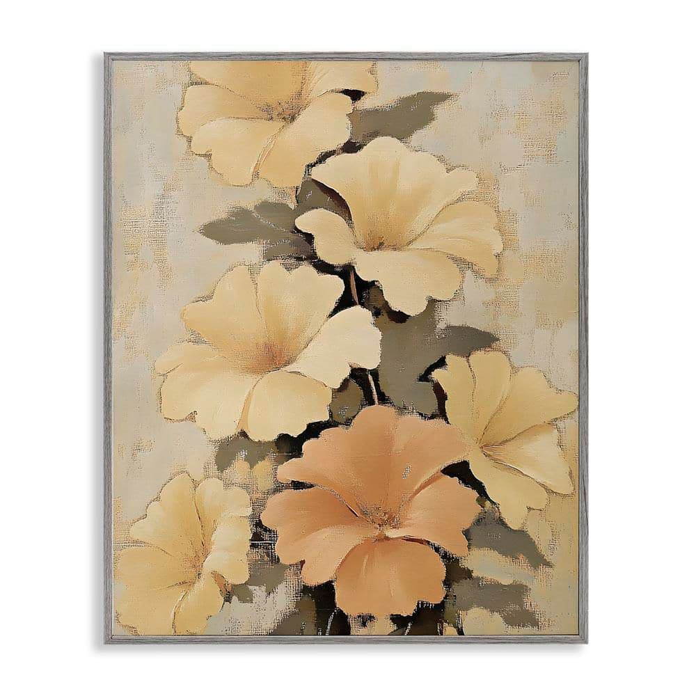 Muted Vintage Daffodils by Franklyn Gregory Gray Framed Nature Giclee Art Print 20 in. x 16 in. price history on PriceWatchPro