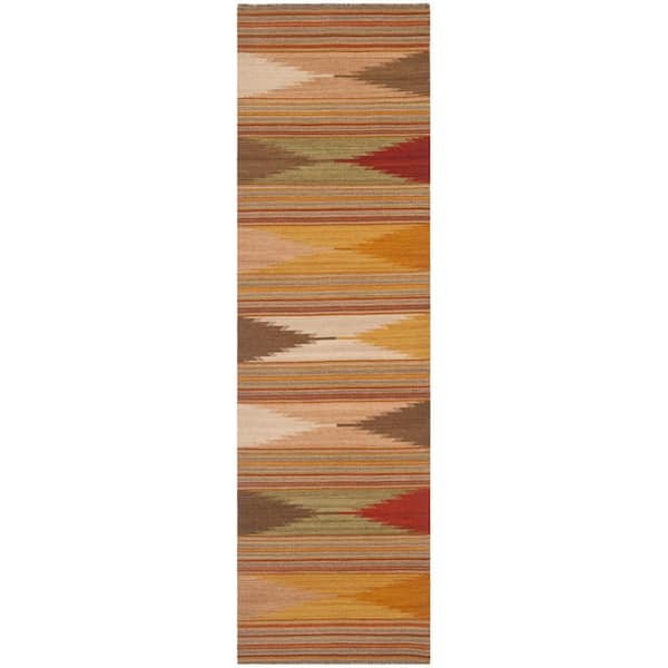 SAFAVIEH Kilim Natural/Multi 2 ft. x 8 ft. Geometric Runner Rug