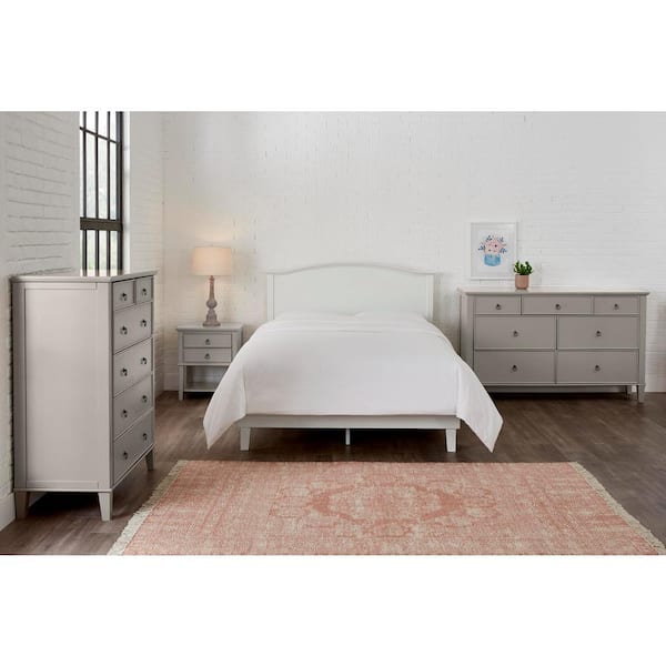 Stylewell Colemont White Wood Curved, Queen Size Headboard
