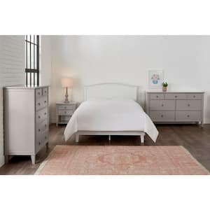 Colemont White Wood Curved Back King Size Headboard (78 in W. x 48 in H.)