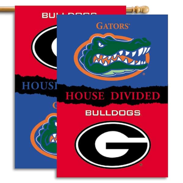 BSI Products NCAA 28 in. x 40 in. Rivalry House Divided Flag - Georgia/Florida-DISCONTINUED