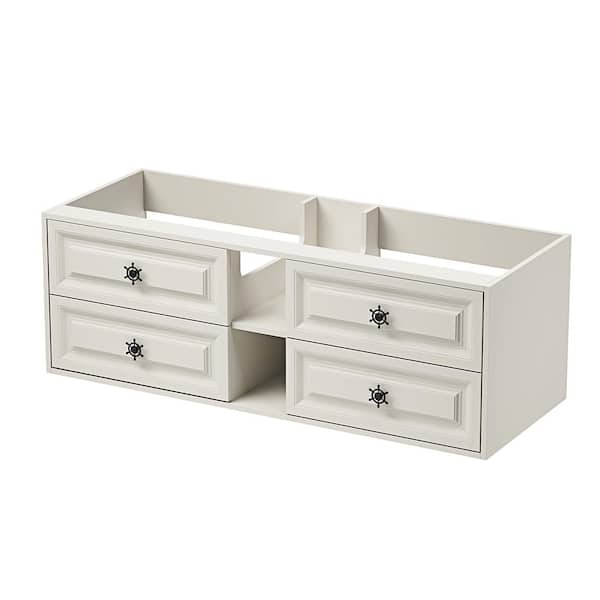 Andrea 60 in. W x 23 in. D x 21 in. H Bath Vanity Cabinet without Top in Khaki