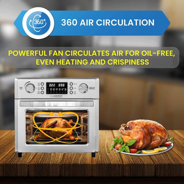 Air Fryer Oven, 13 Qt Familiy Size, 11-in-1 Functions with Rotisserie,  Dehydrate, Dual Heating Elements with Convection Fan
