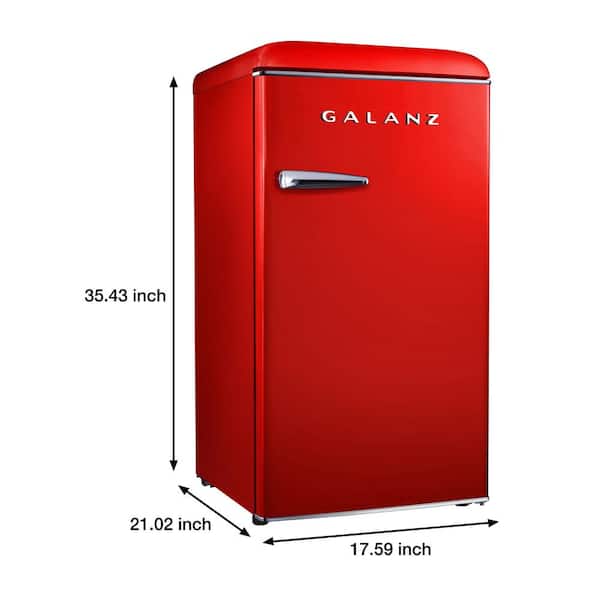 Galanz Galanz Retro 3.5-cu ft Standard-depth Mini Fridge (Retro Red) ENERGY  STAR at