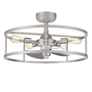 New Harbor 23.75 in. Brushed Nickel Fan with Light