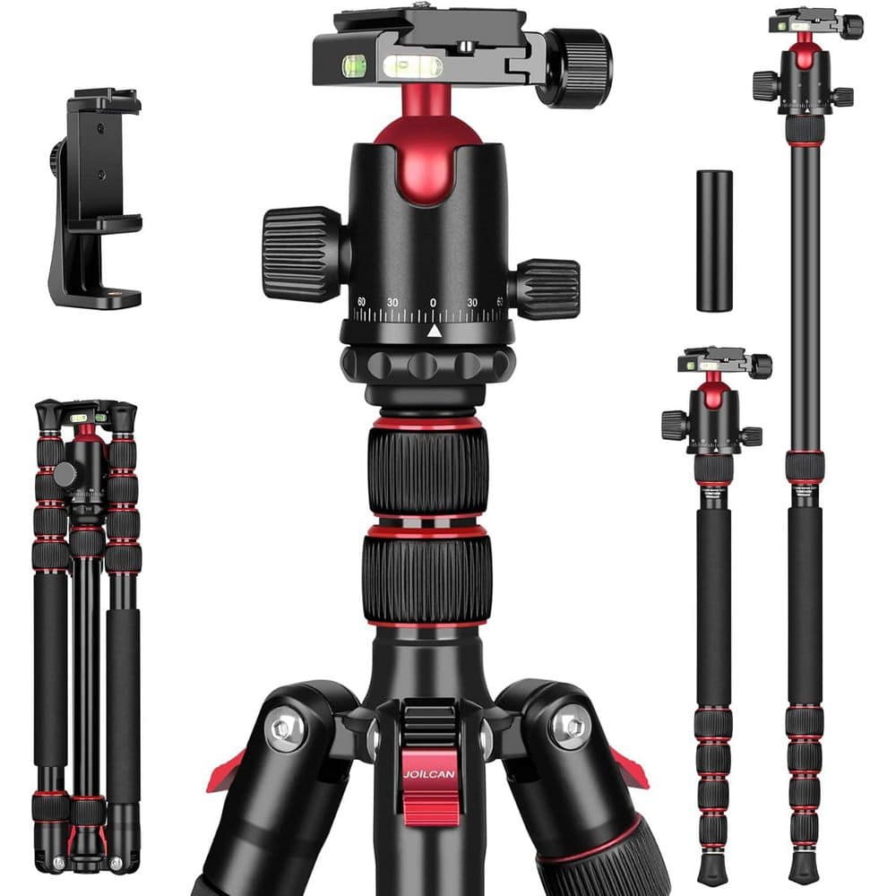 80" Heavy-Duty Tripod, 360° Ball Head, 35LB Capacity