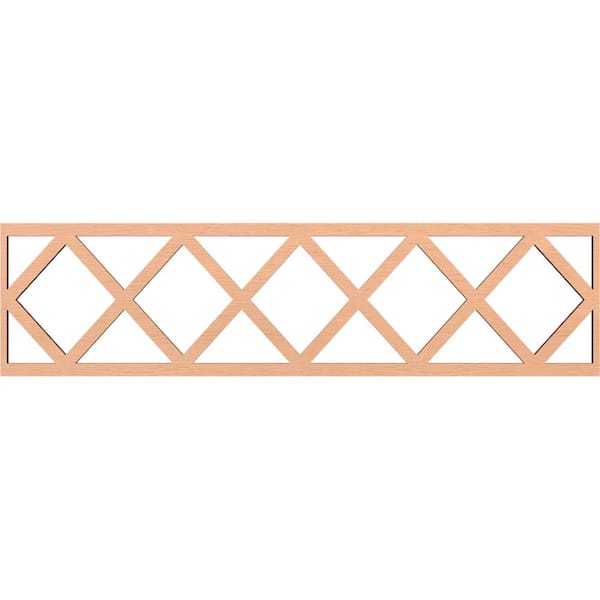 Ekena Millwork Wolford Fretwork 0.375 in. D x 47 in. W x 12 in. L Alder Wood Panel Moulding