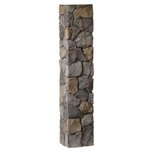 8-1/4 in. x 8-1/4 in. x 3-1/2 ft. Composite Gray Fieldstone Fence Postcover