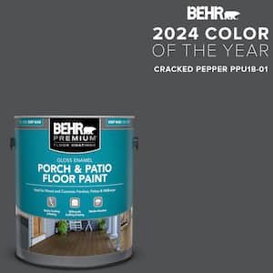 1 gal. #PPU18-01 Cracked Pepper Gloss Enamel Interior/Exterior Porch and Patio Floor Paint