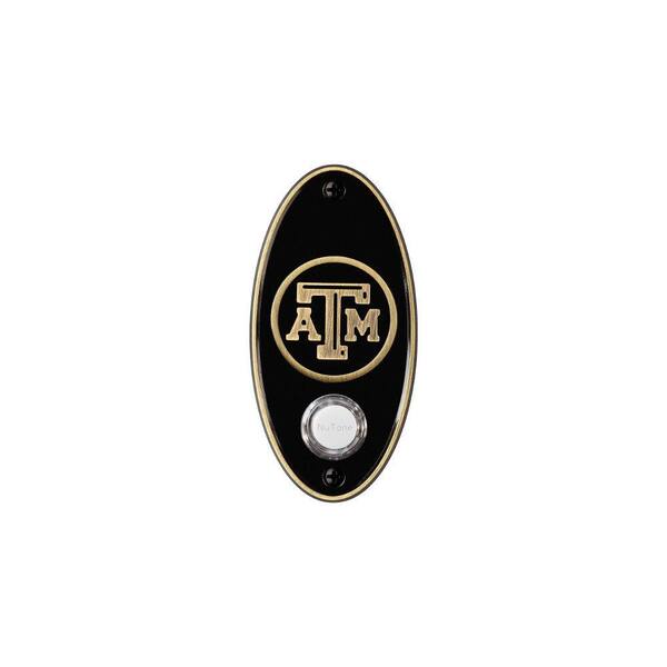 Broan-NuTone College Pride Texas A/M University Wireless Door Chime Push Button - Antique Brass