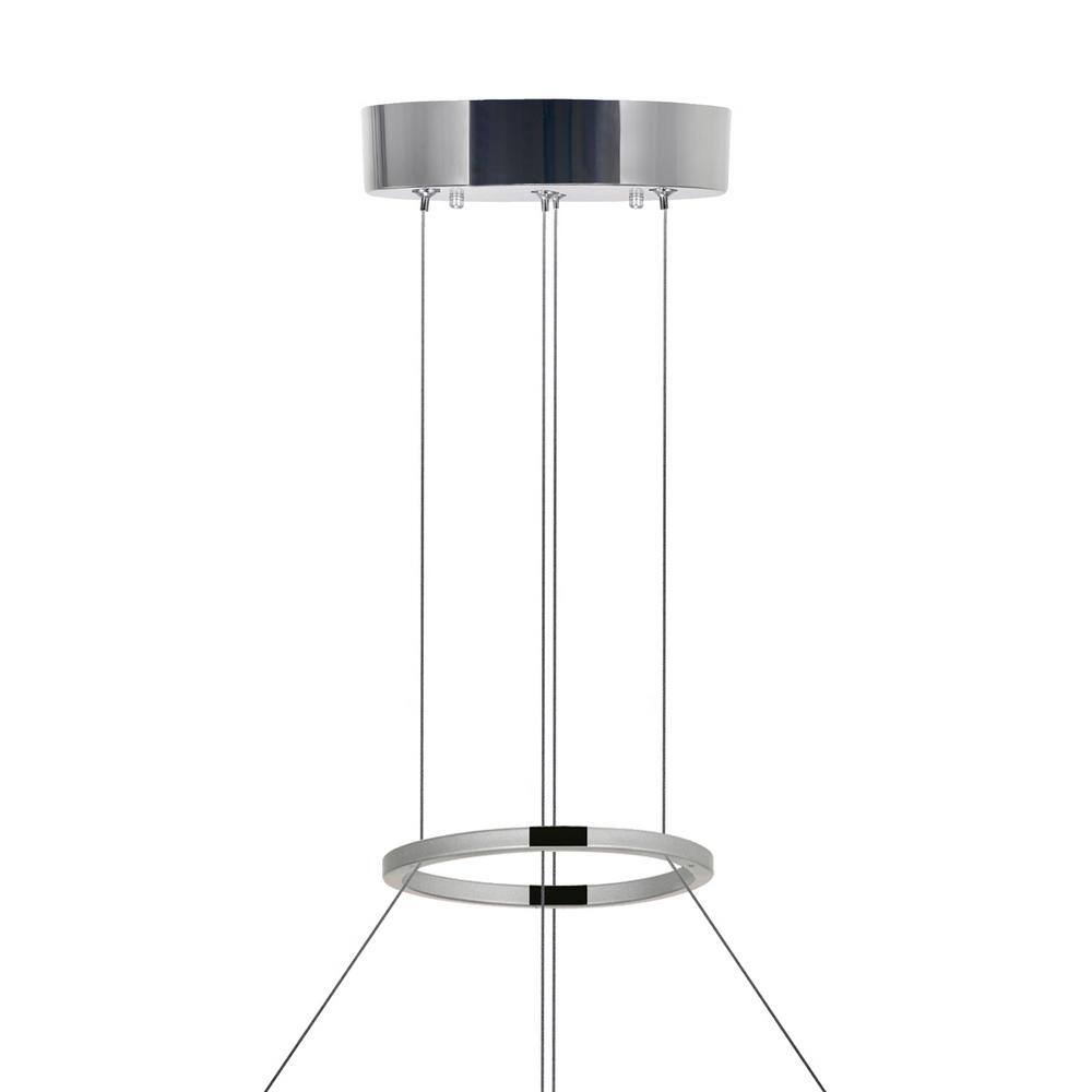 Agassiz 24'' Polished Nickel LED Chandelier with Crystal Towers