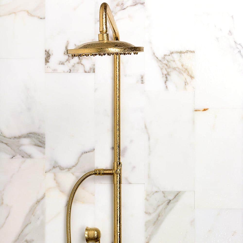 Calacatta 6" x 12" Glossy Marble Look Subway Tile