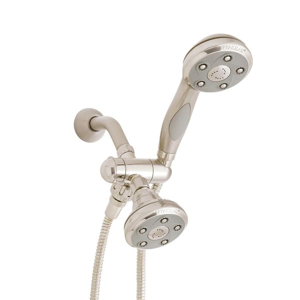 Speakman 3-spray 3.5 in. High PressureDual Shower Head and Handheld Shower Head in Brushed Nickel