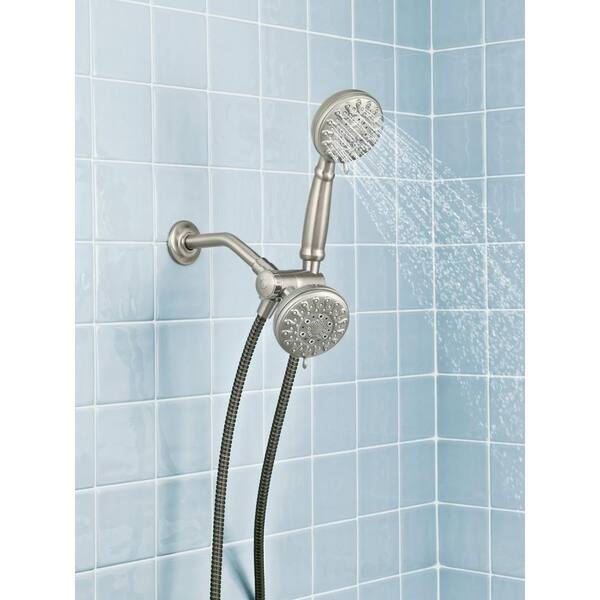 Banbury 5-spray 4 in. Dual Shower Head and Handheld Shower Head in Spot Resist Brushed Nickel Banbury 5-spray 4 in. Dual Shower Head and Handheld Shower Head in Spot Resist Brushed Nickel