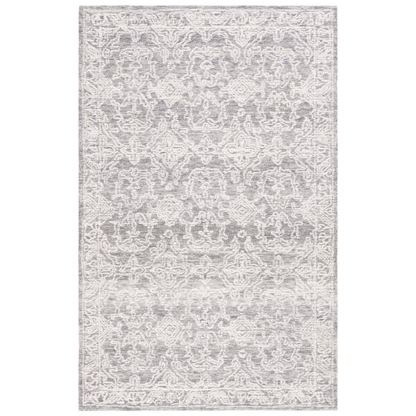 SAFAVIEH Ebony Ivory/Gray 4 ft. x 6 ft. Traditional Area Rug