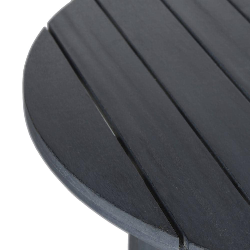 Ash Grey Acacia Wood Round Casual Dining Table