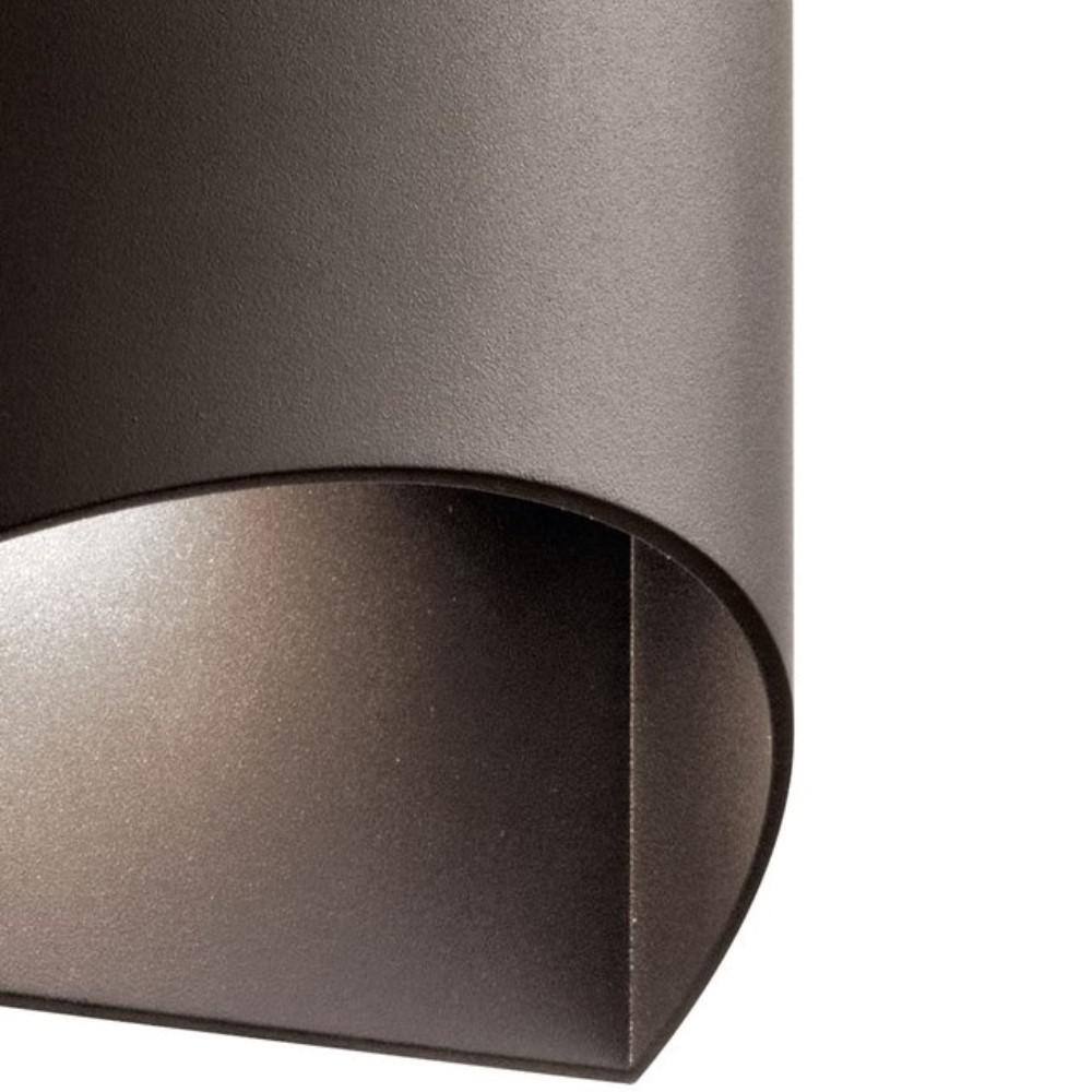 Modern 7'' Bronze Half-Cylinder LED Outdoor Sconce with Dimmable Light