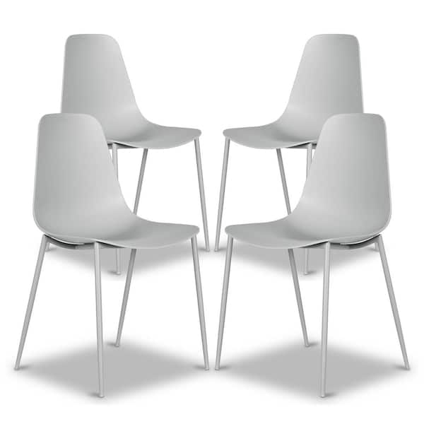 Poly and Bark Feather Grey Isla Chair (Set of 4)