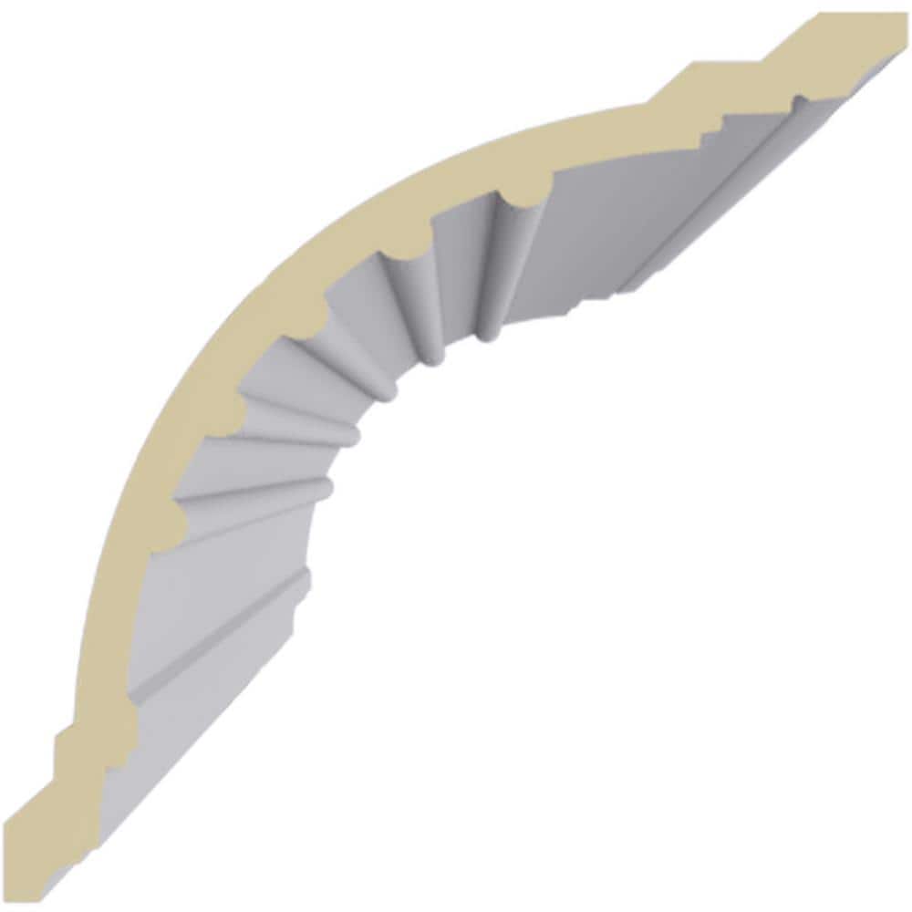 94.5" White Polyurethane Crown Moulding