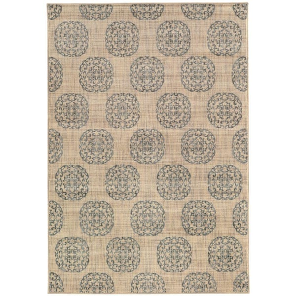 Home Decorators Collection Essex Medallion Slate 8 ft. x 10 ft. Area Rug