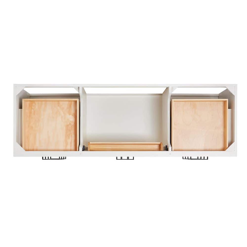 Hepburn 66" White Hardwood Single Bathroom Vanity Base