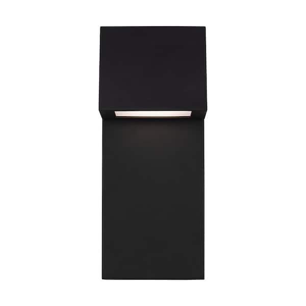 Generation Lighting Rocha Small 1-Light Black LED Outdoor Wall Lantern Sconce (1-Pack)