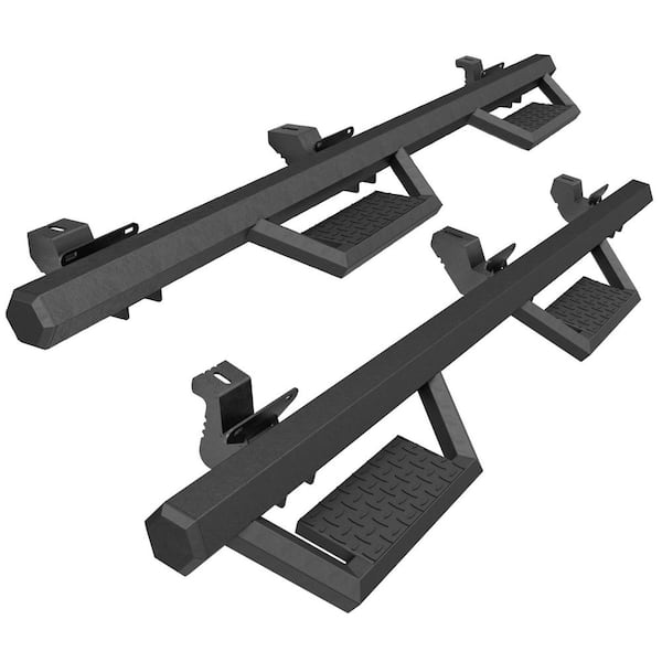 2-Stairs Running Boards Side Steps for 07-18 Jeep Wrangler JK Heavy Duty Steel