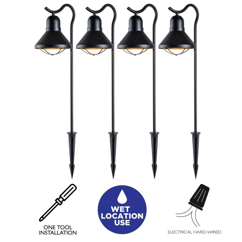 Matte Black Low Voltage LED Pathway Light Multipack
