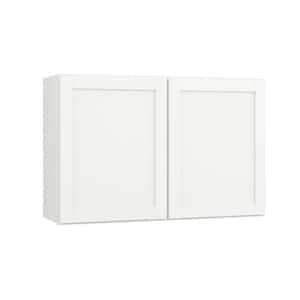 Courtland 36 in. W x 12 in. D x 23.5 in. H Assembled Shaker Wall Kitchen Cabinet in Polar White