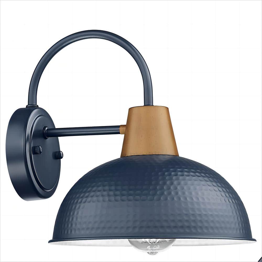 10.2 in. Blue No Motion Sensing Outdoor Hardwired Barn Wall Sconce Waterproof Lantern Scone with No Bulbs Included price history on PriceWatchPro