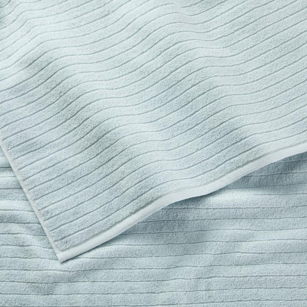 Clorox Bleach Friendly 100% Cotton Quick Dry 2-Bath, 2-Hand, 2-Washcloth  6-Piece Towel Set, Mineral Blue MSI008827 - The Home Depot