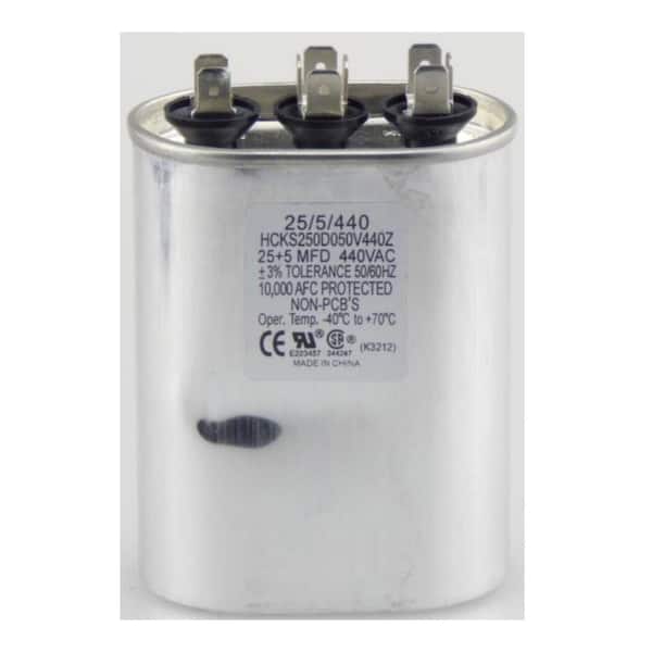 TradePro 440-Volt 25/5 MFD Dual Rated Motor Run Oval Capacitor