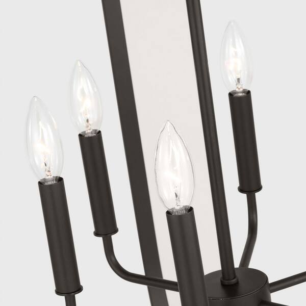 Generation Lighting - Loretto 9-Light Midnight Black Transitional Dimmable Lantern Chandelier