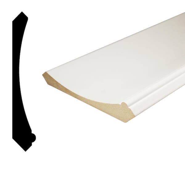 Alexandria Moulding 1 in. x 5-15/16 in. x 96 in. Primed MDF Crown Moulding