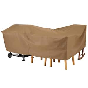 Essential 102 in. W x 72 in. D x 29 in. H Latte General Purpose Furniture Cover