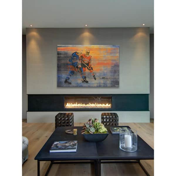 Unbranded 12 in. H x 18 in. W "USA vs CAN" by Parvez Taj Printed Canvas Wall Art